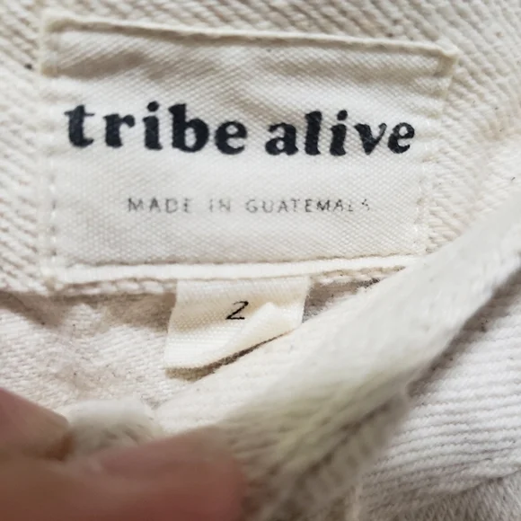 Tribe Alive Cream Wide Leg Jeans - Picture 7 of 15